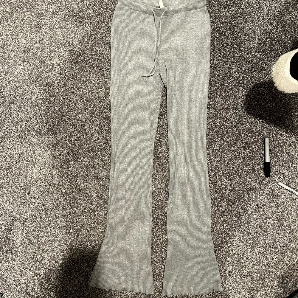 Grey flare pants!